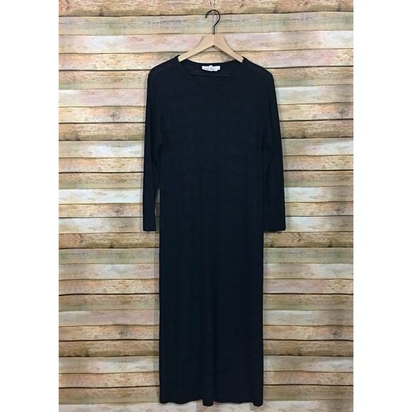 Vintage Brenda French Knit Black Dress - Size 1 - Picture 9 of 10